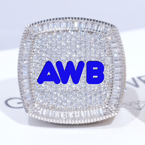 CUSTOM LETTER 3D ICED RING