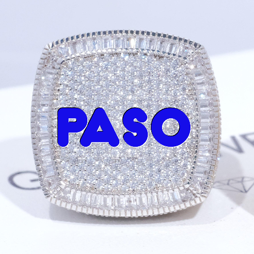 CUSTOM LETTER 3D ICED RING