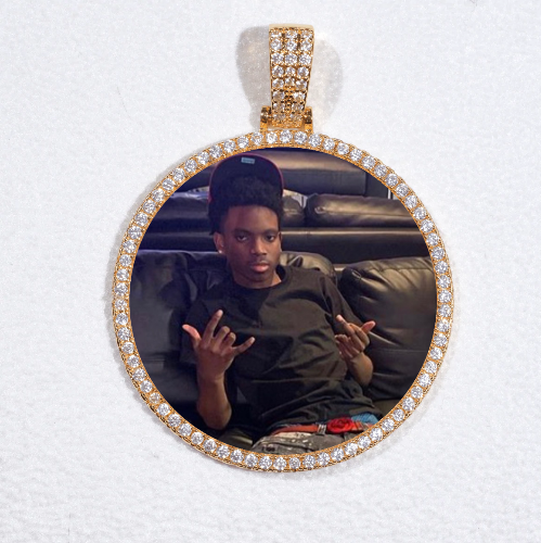 MEDIUM 3D CIRCLE CUSTOM PICTURE PENDANT
