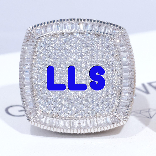 CUSTOM LETTER 3D ICED RING