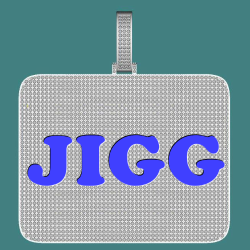 CUSTOM LETTER NECKLACE 3D BIG SQUARE