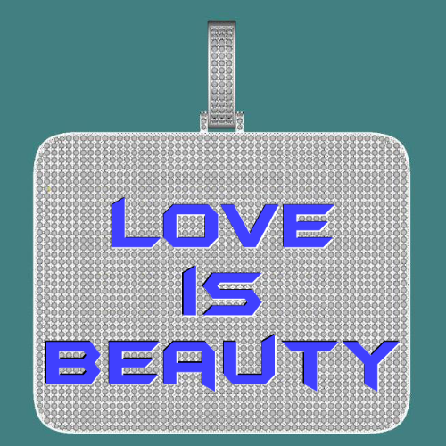 CUSTOM LETTER NECKLACE 3D BIG SQUARE