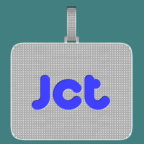 CUSTOM LETTER NECKLACE 3D BIG SQUARE
