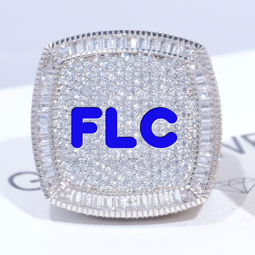 CUSTOM LETTER 3D ICED RING