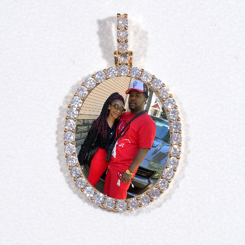 3D Oval Custom Picture Pendant