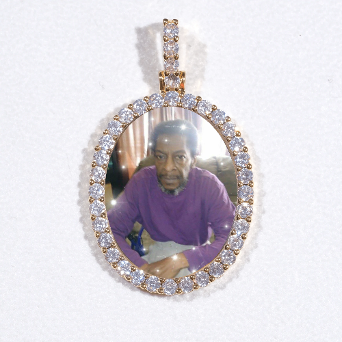 3D Oval Custom Picture Pendant