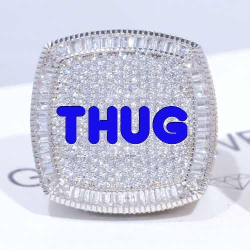 CUSTOM LETTER 3D ICED RING