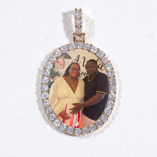 3D Oval Custom Picture Pendant