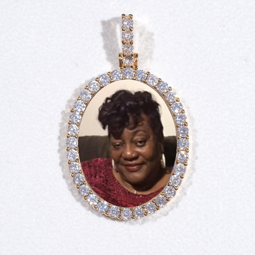 3D Oval Custom Picture Pendant