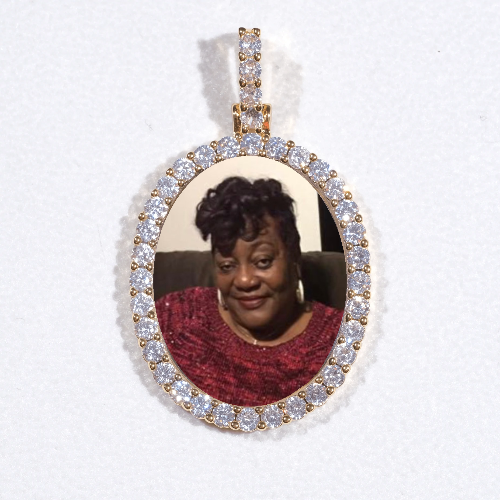 3D Oval Custom Picture Pendant