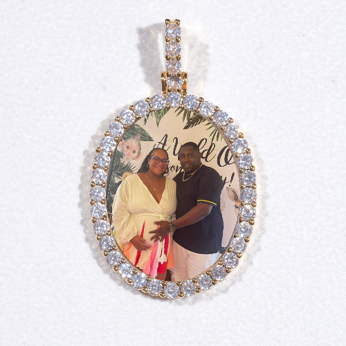3D Oval Custom Picture Pendant