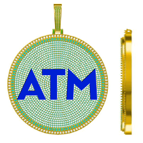 CUSTOM LETTER NECKLACE 3D BIG DISC