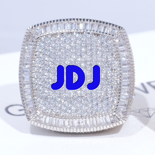 CUSTOM LETTER 3D ICED RING