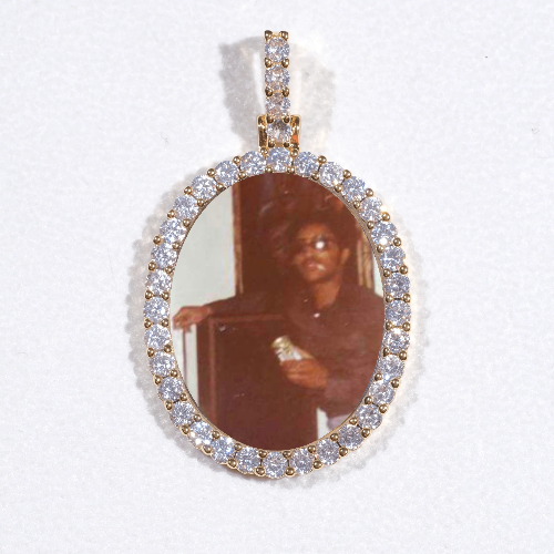3D Oval Custom Picture Pendant