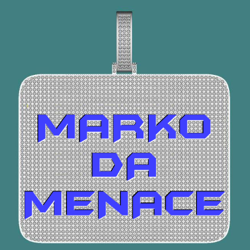 CUSTOM LETTER NECKLACE 3D BIG SQUARE