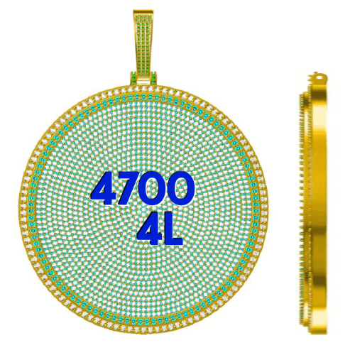 CUSTOM LETTER NECKLACE 3D BIG DISC