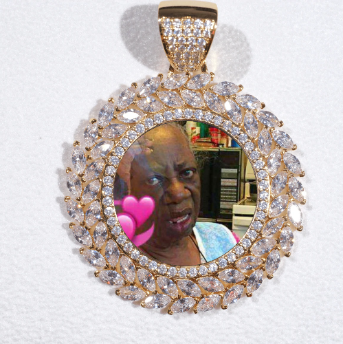 Large 3D Wheat Ear Custom Picture Pendant