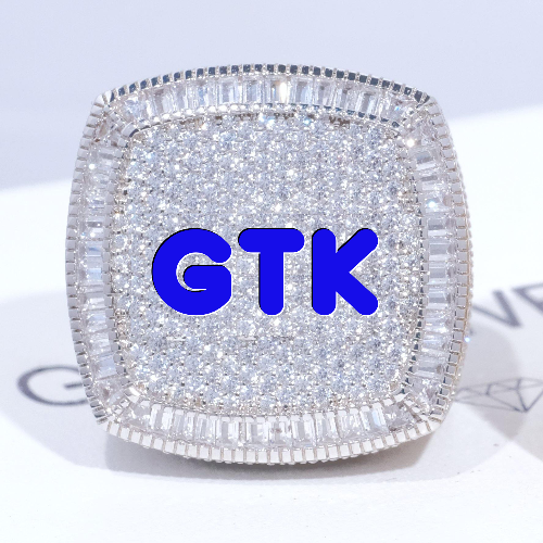 CUSTOM LETTER 3D ICED RING