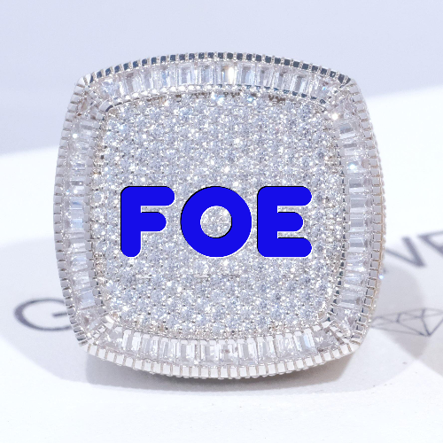 CUSTOM LETTER 3D ICED RING