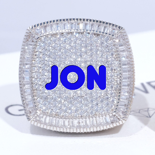 CUSTOM LETTER 3D ICED RING