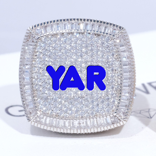 CUSTOM LETTER 3D ICED RING