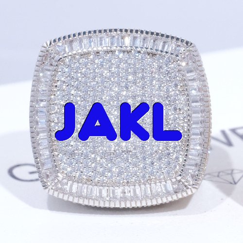 CUSTOM LETTER 3D ICED RING
