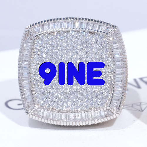 CUSTOM LETTER 3D ICED RING