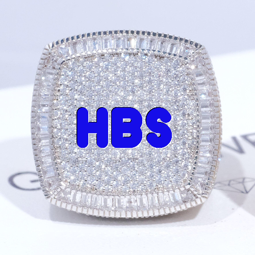 CUSTOM LETTER 3D ICED RING