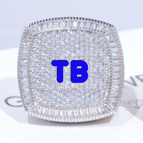 CUSTOM LETTER 3D ICED RING