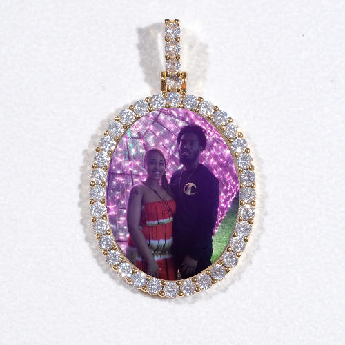 3D Oval Custom Picture Pendant