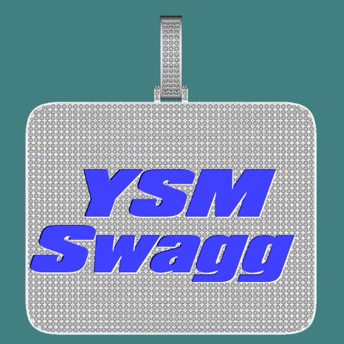 CUSTOM LETTER NECKLACE 3D BIG SQUARE