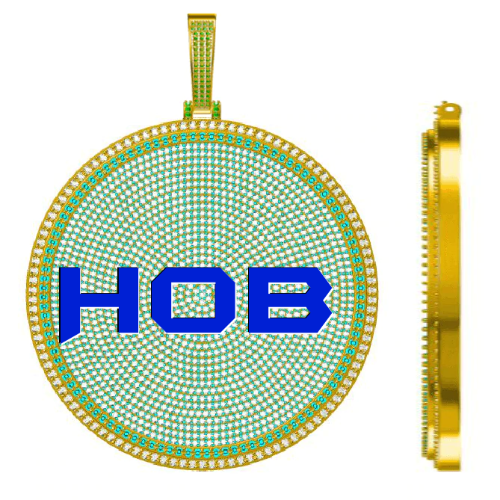 CUSTOM LETTER NECKLACE 3D BIG DISC