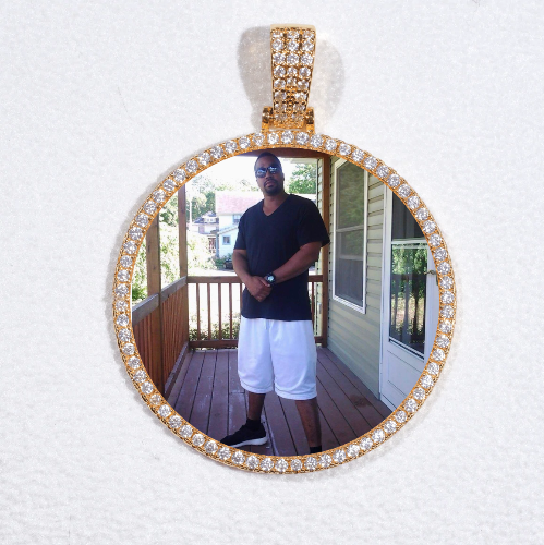 MEDIUM 3D CIRCLE CUSTOM PICTURE PENDANT