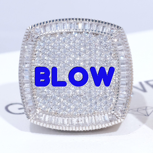 CUSTOM LETTER 3D ICED RING