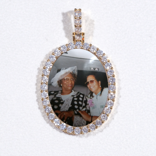 3D Oval Custom Picture Pendant