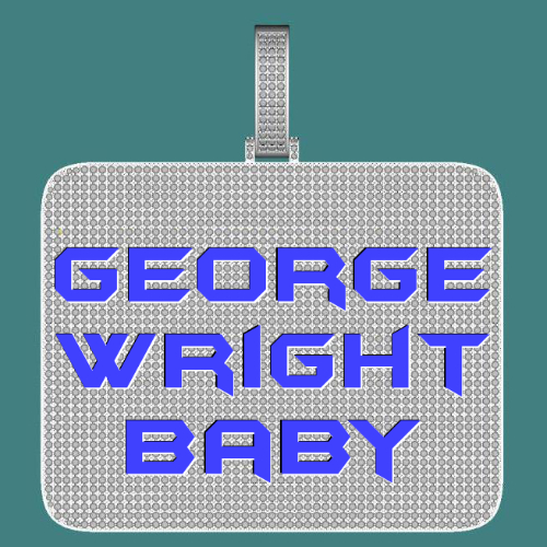 CUSTOM LETTER NECKLACE 3D BIG SQUARE
