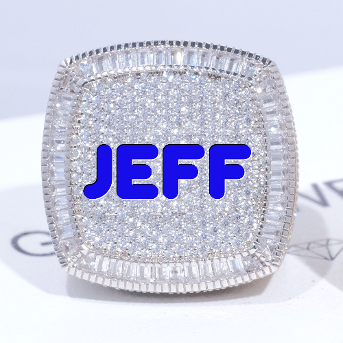 CUSTOM LETTER 3D ICED RING