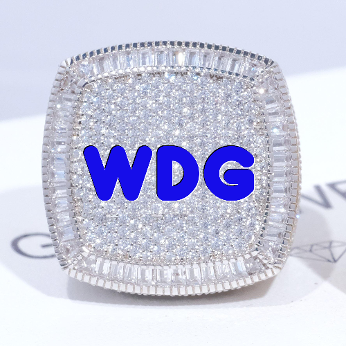 CUSTOM LETTER 3D ICED RING