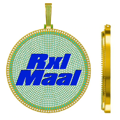 CUSTOM LETTER NECKLACE 3D BIG DISC