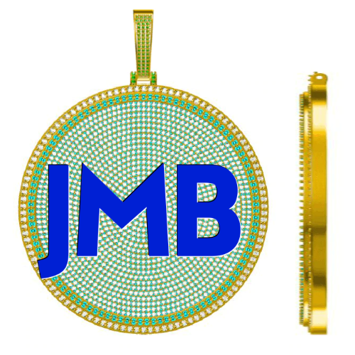 CUSTOM LETTER NECKLACE 3D BIG DISC