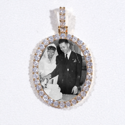 3D Oval Custom Picture Pendant