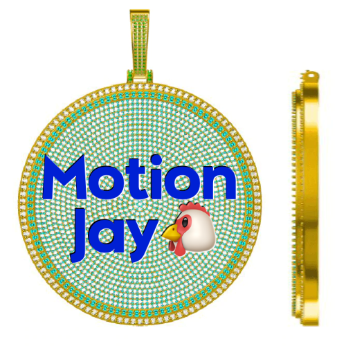 CUSTOM LETTER NECKLACE 3D BIG DISC