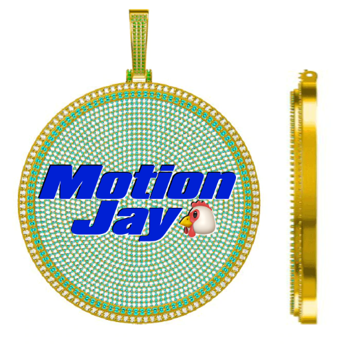 CUSTOM LETTER NECKLACE 3D BIG DISC