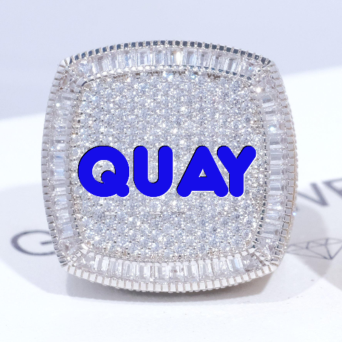 CUSTOM LETTER 3D ICED RING