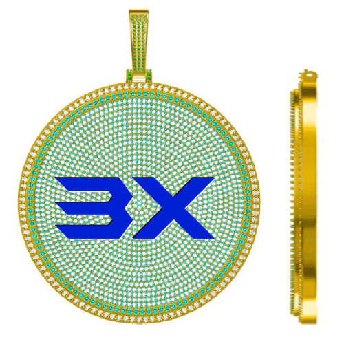 CUSTOM LETTER NECKLACE 3D BIG DISC