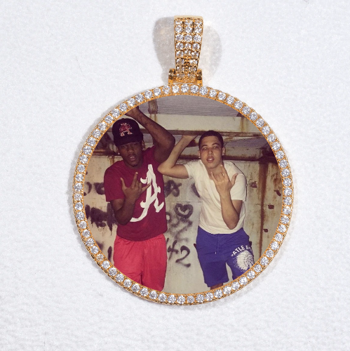 MEDIUM 3D CIRCLE CUSTOM PICTURE PENDANT