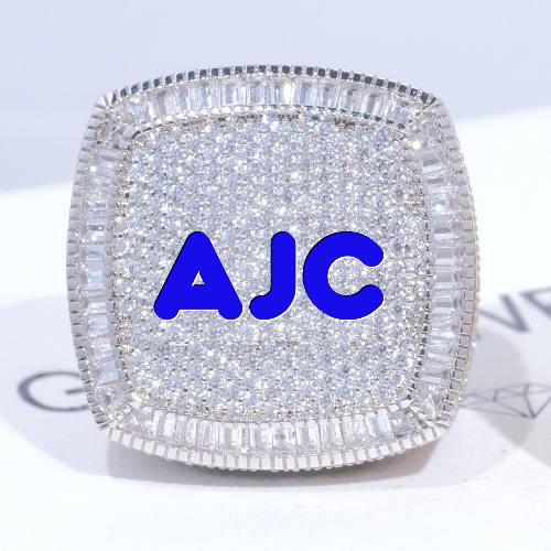 CUSTOM LETTER 3D ICED RING