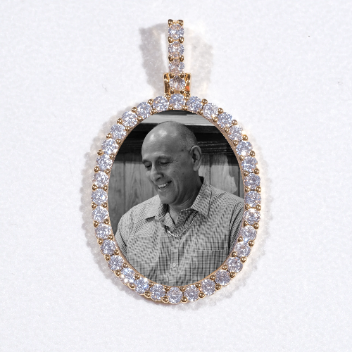 3D Oval Custom Picture Pendant