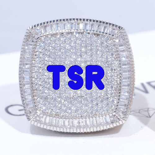 CUSTOM LETTER 3D ICED RING