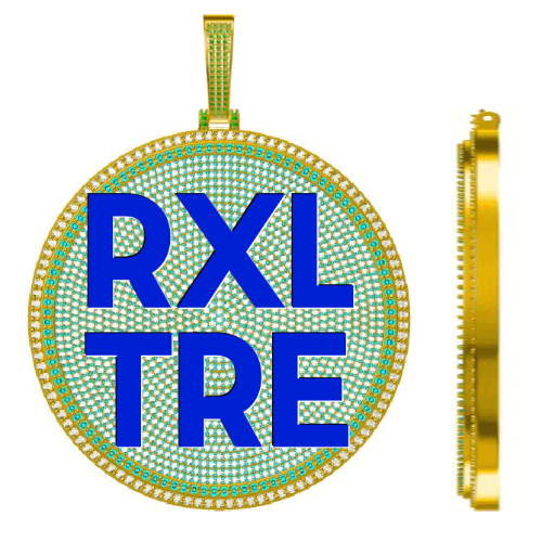 CUSTOM LETTER NECKLACE 3D BIG DISC